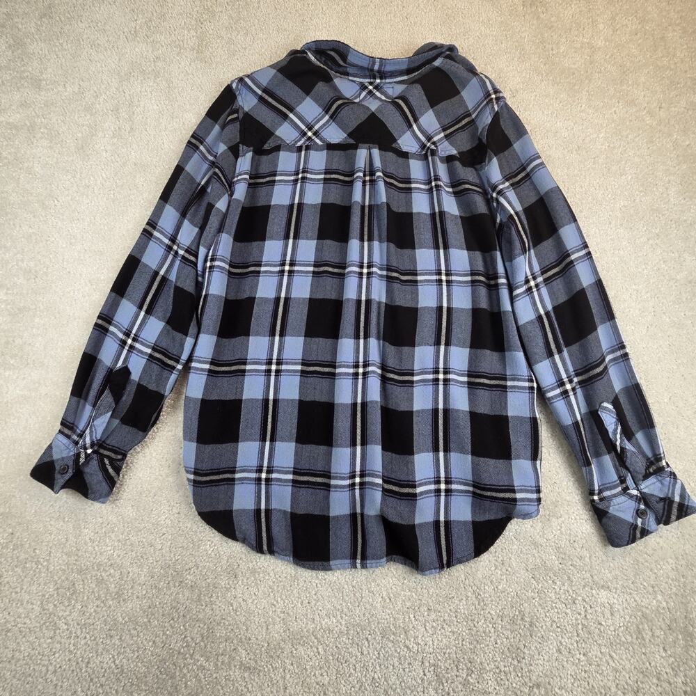 Rails Hunter Plaid Shirt Womens L‎ Blue Long Sleeve Soft Stretch Gorpcore - Picture 2 of 9